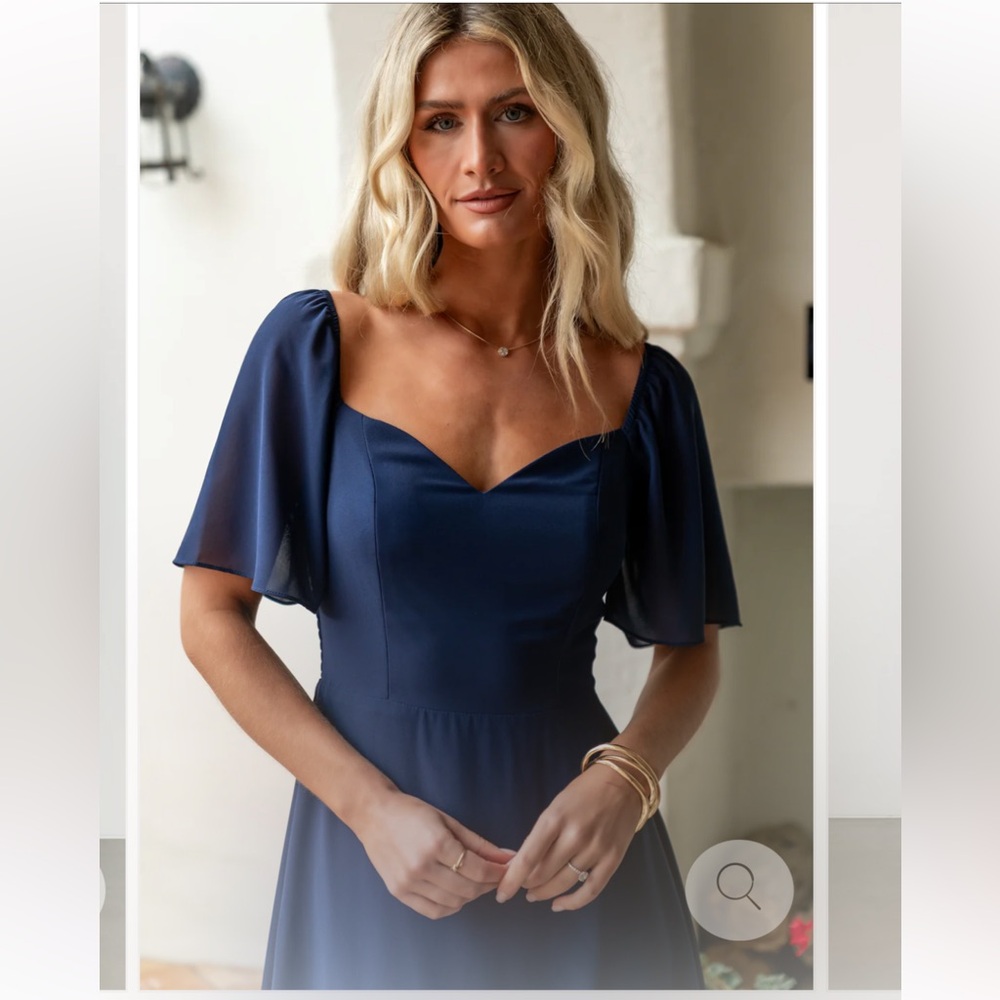Baltic Born Navy Colette Sweetheart Midi Dress